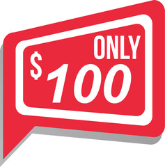 $100 hundred price tag