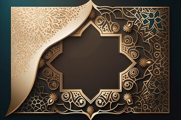 AI Generated Backgrounds for Inviting Guests to Islamic Holiday Celebrations