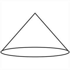 Vector, Image of rice field hat, Black and white color, with transparent background