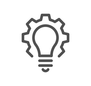 Creative business solutions icon and linear vector.
