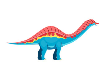 Cartoon Amargasaurus dinosaur funny character