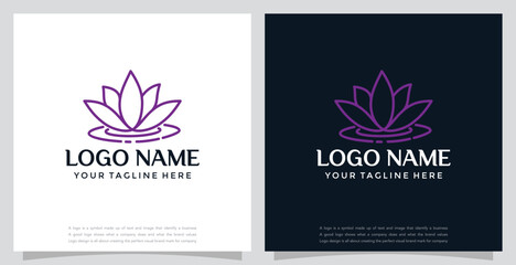 Beauty lotus concept for beauty, spa, massage, health logo design.