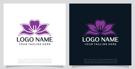  Simple logo of lotus stock vector for business and branding