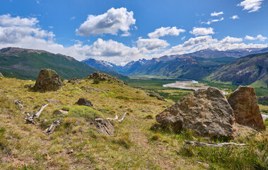 Fototapeta na wymiar view of the valley in el chalten, patagonia argentina