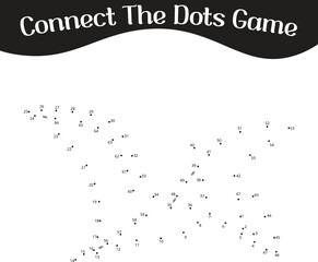 connect the dots Numbers game, education dot to dot game for kids