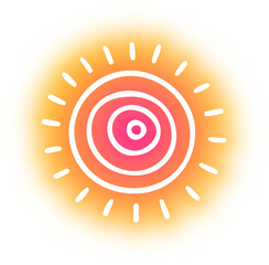 Set of Sun neon