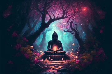 Poster buddha in the lotus position © jahidsuniverse