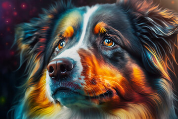 The Elegant Dog: A Close-Up Portrait of the Beautiful Canine. Generative ai