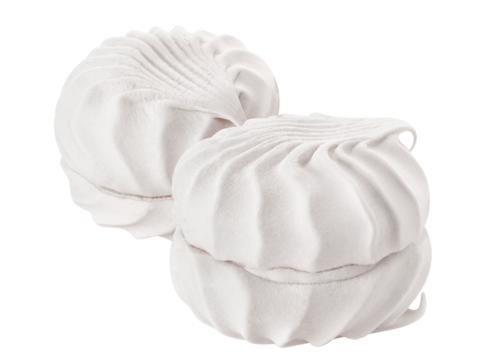 Delicious zephyr marshmallows cut out