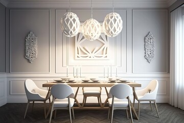 Dining room design. Generative AI