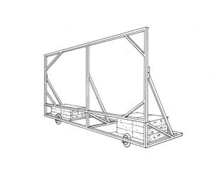 sketch of a structure pen drawing for card illustration decoration background