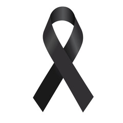 Symbol black ribbon Remember design 
