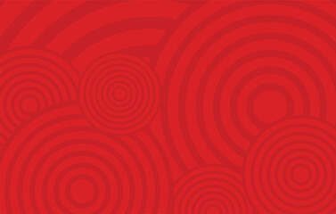 Greeting card circular red background for Chinese New Year celebration. Happy Chinese New Year. Vector illustration