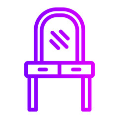 dressing table gradient icon