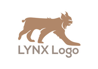 Lynx logo, wild feline concept