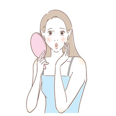 美容イメージ　ロングヘアの美しい女性の表情