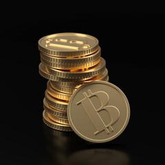 Bitcoin crypto currency concept background