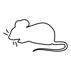 mouse icon on white background, vector illustration.