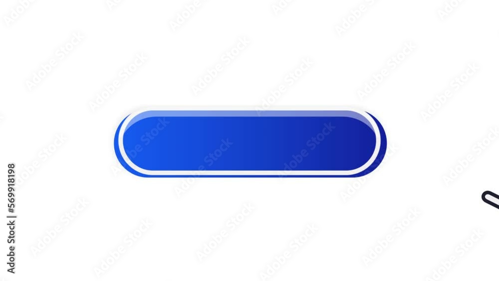 Aufkleber Click cursor set button with hand pointer clicking. Click here web button sign. Isolated website buy or register bar icon with hand finger arrow clicking cursor. Motion graphics