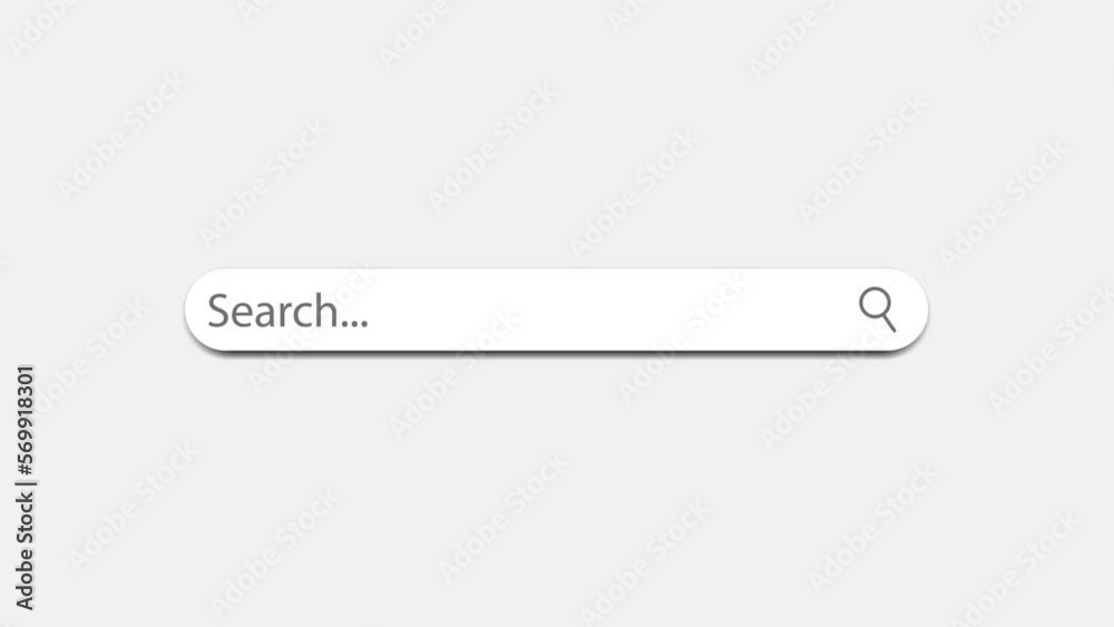 Poster Search Bar Blank Animated Clean White Single Blank Line Text Box For Searching Database Or Web Browser.