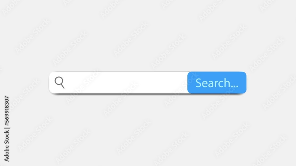 Poster Search Bar Blank Animated Clean White Single Blank Line Text Box For Searching Database Or Web Browser.
