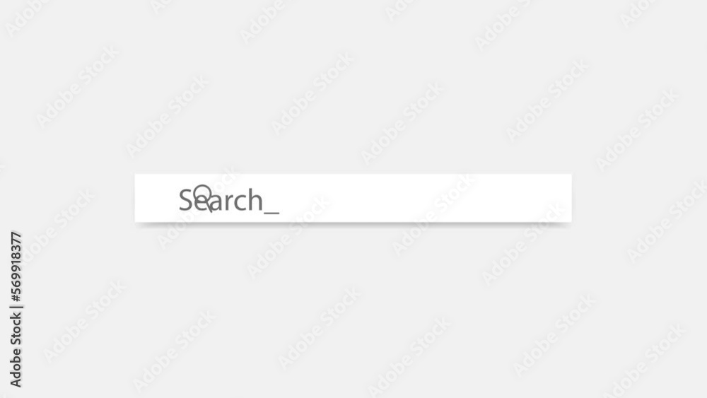 Poster Search Bar Blank Animated Clean White Single Blank Line Text Box For Searching Database Or Web Browser.