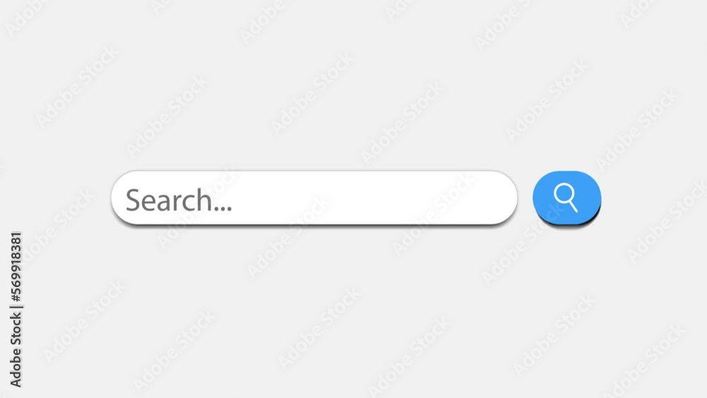 Poster Search Bar Blank Animated Clean White Single Blank Line Text Box For Searching Database Or Web Browser.