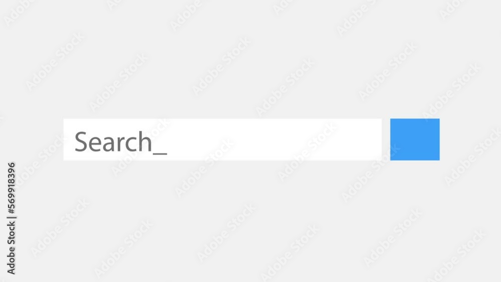 Aufkleber Animation of a web search. Typing into search engine on white background. Search bar icon for ui. Web search. 4K video motion graphic.