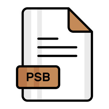 An amazing vector icon of PSBL file, editable design