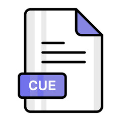 An amazing vector icon of CUE file, editable design