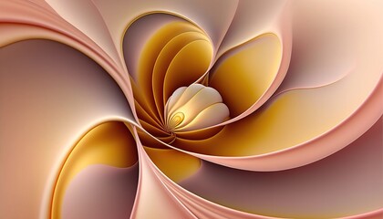  a computer generated image of a pink and yellow flower with a white center and a yellow center in the center of the flower, with a white center in the center.  generative ai