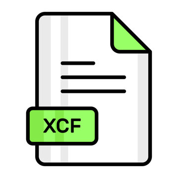 An amazing vector icon of XCF file, editable design