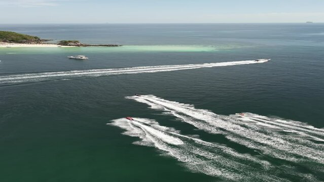 hydrocycle in the sea