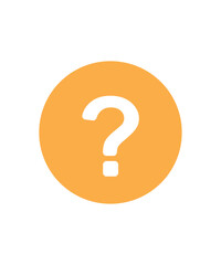 question mark icon on white background.
