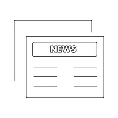 news icon on white background, vector illustration.