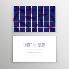 Business card vector template with abstract background. Creative modern design