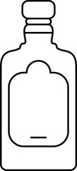 Alcohol drink glass bottle. Liqueur line icon