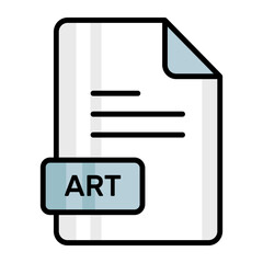 An amazing vector icon of ART file, editable design