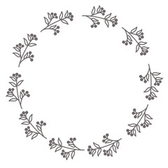 Circle frame leaves 