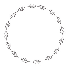 Flower frame leaf circle