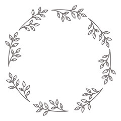 Circle frame leaves 