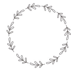 Circle frame leaves 