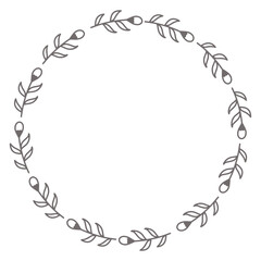 Flower frame leaf circle