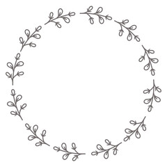Flower frame leaf circle