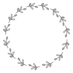 Fototapeta na wymiar Flower frame leaf circle