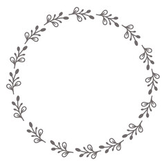 Flower frame leaf circle