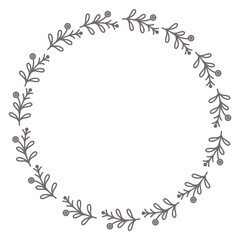 Flower frame leaf circle