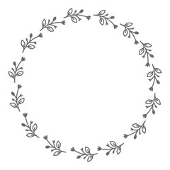 Flower frame leaf circle