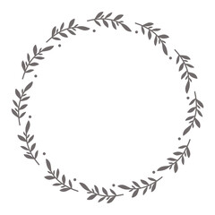 Circle frame leaves 