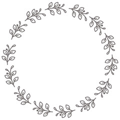 Circle frame leaves 